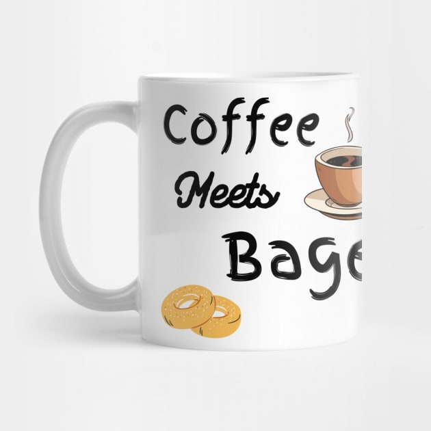 Food Design Funny Coffee Meets Bagels Funny Coffee Drinker by Mojakolane